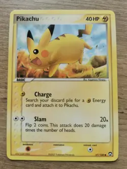 Pokemon TCG Pikachu EX Power Keepers 57/108 NM Condition - Image 1