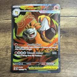 Pokemon Mega Camerupt ex Ultra Rare ME01: Mega Evolution 156/132 NM - Image 1