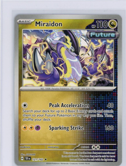 Pokemon TCG Miraidon 121/162 Temporal Forces Deck Exclusive Non-Holo Rare - Image 1