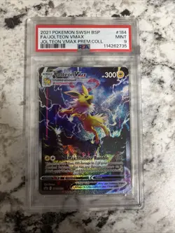 2021 POKEMON SWSH BLACK STAR PROMO #184 FULL ART JOLTEON VMAX PSA 9 MINT - Image 1