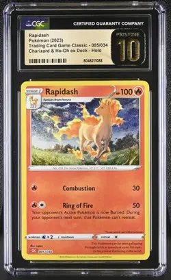 2023 Pokemon TCG Classic Rapidash #005 CGC 10 PRISTINE - Image 1