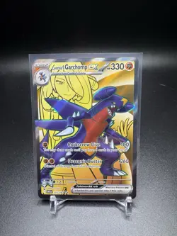 Pokemon TCG Cynthia's Garchomp EX 215/182 Full Art Destined Rivals - Image 1