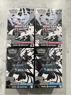 4x Pokemon TCG White Flare & Black Bolt Booster Bundles (24 Packs) SEALED ✅🔥 - Image 1
