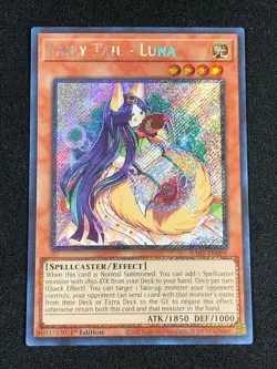 YUGIOH FAIRY TAIL LUNA RA01-EN009 1ST PLATINUM SECRET(NM) - Image 1