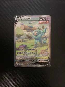 Pokemon TCG Golurk v Evolving Skies Holo Ultra Rare Card 182/203 NM Condition - Image 1