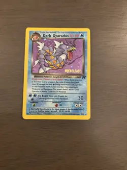 Pokemon TCG Dark Gyarados Promo Card Pre-Release 8/82 Holo - Image 1