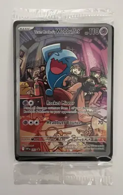 Team Rocket's Wobbuffet 203 - Pokemon TCG Scarlet & Violet Promo Card Sealed - Image 2