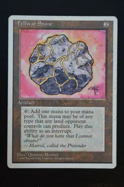 Magic The Gathering MTG FELLWAR STONE Fourth Edition MP Moderately Played - Image 1
