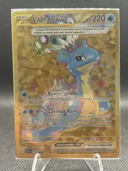 Pokemon TCG Lapras EX SVP 164 Black Star Promo Holo Full Art Gold Fresh NM - Image 1