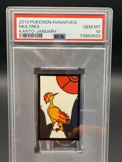 2013 POKEMON HANAFUDA KANTO JANUARY MOLTRES PSA 10 - Image 1