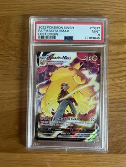 Pokemon Pikachu Vmax Lost Origin TG17/TG30 PSA 9 Mint - Image 1