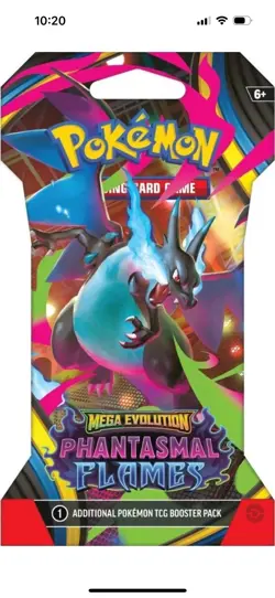 20 Pokemon ME2 Phantasmal Flames Sleeved Booster Pack - IN HAND - Image 1