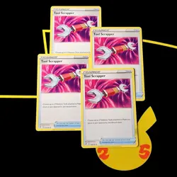 4x Pokemon TCG Tool Scrapper Rebel Clash 168/192 Uncommon Playset - Image 1