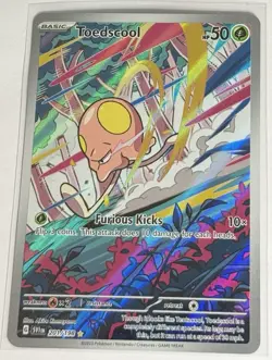 Pokemon TCG 2023 Toedscool Holo Illustration Rare Card 201/198 Scarlet & Violet - Image 1