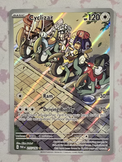 Pokemon Card Cyclizar 215/182 Paradox Rift Full Art Illustration Art Holo - Image 1