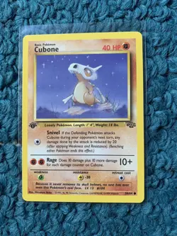 1st Edition CUBONE 50/64 Jungle Set - Pokemon WOTC Vintage Card - LP - Image 1