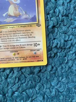 1st Edition CUBONE 50/64 Jungle Set - Pokemon WOTC Vintage Card - LP - Image 4