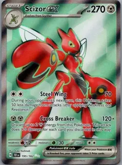 Pokemon Card Scizor EX 195/162 Temporal Forces - Near Mint NM - Image 1
