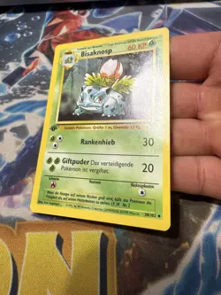 Pokemon Bisaknosp 30/102 1st Edition Card German Base Set Uncommon - Image 1
