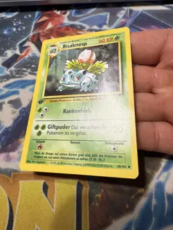 Pokemon Bisaknosp 30/102 1st Edition Card German Base Set Uncommon - Image 5