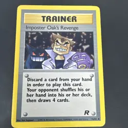 Imposter Oaks Revenge 76/82 Team Rocket Set Pokemon Trainer Card WOTC MP - Image 1