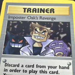Imposter Oaks Revenge 76/82 Team Rocket Set Pokemon Trainer Card WOTC MP - Image 2