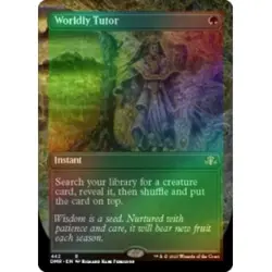 FOIL WORLDLY TUTOR (BORDERLESS) Dominaria Remastered Magic MTG MINT CARD - Image 1