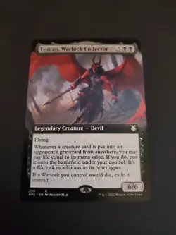 Lorcan, Warlock Collector (Extended Art) Forgotten Realms MTG NM - Image 1