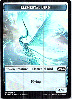 Elemental Bird Token Magic The Gathering 2020 Core Set Light Play - Image 1