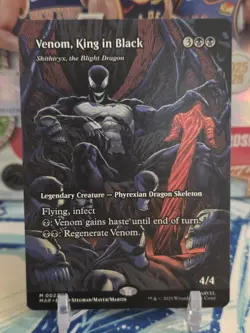 Magic The Gathering Marvel's Spider-Man "Venom, King In Black" BORDERLESS MYTHIC - Image 1