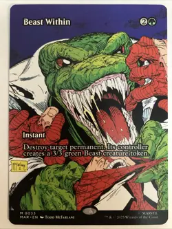 Beast Within Borderless Regular, MTG, Spiderman 0033 MAR Magic the Gathering - Image 1