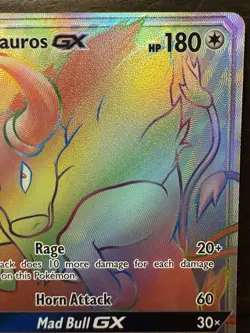 Pokemon TCG Tauros GX Sun & Moon Base Set 156/149 Holo Secret Rare NM - Image 3