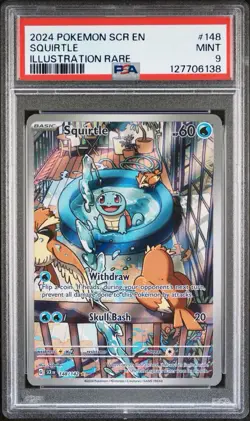 Pokemon TCG Squirtle 148/142 Stellar Crown Illustration Rare Mint PSA 9 - Image 1