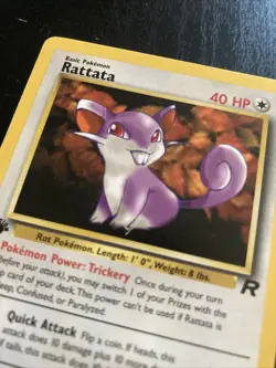 1ST EDITION - Dark Raticate 51/82 + Rattata 66/82 - Team Rocket Pokemon TCG MP - Image 3
