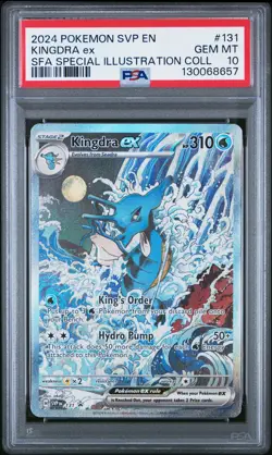 2024 POKEMON SVP EN-SV BLACK STAR PROMO #131 KINGDRA EX PSA 10 - Image 1