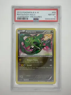 2013 Pokemon Black & White Legendary Treasures - Rayquaza 93/113 Holo - PSA 8 - Image 2