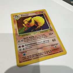Pokemon TCG Flareon Jungle 3/64 Holo Unlimited Holo Rare HP - Image 1