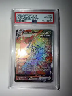 🔥2021 Pokemon Rayquaza VMAX 217/203 Evolving Skies Secret PSA 10! Gem Mint!🔥 - Image 2