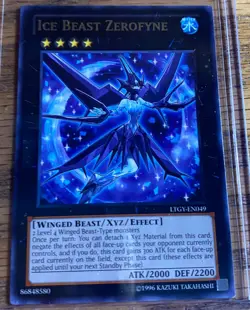 Yugioh LTGY-EN049 Ice Beast Zerofyne Unlimited Rare XYZ - Image 1