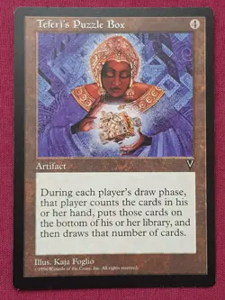 Magic The Gathering VISIONS TEFERI'S PUZZLE BOX artifact card MTG - Image 1