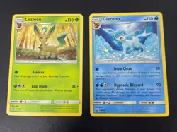 Leafeon SM237 & Glaceon SM238 Promo Pokemon Trading Card Lot - Image 1