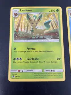 Leafeon SM237 & Glaceon SM238 Promo Pokemon Trading Card Lot - Image 2