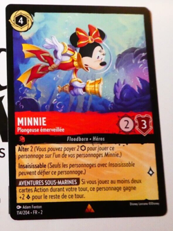 Lorcana Chapitre 2 Disney Card Carte Minnie 114/204 Rare Fr Francais Mint - Image 1