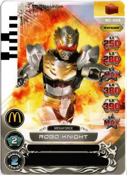 2013 Saban's Power Rangers - Action Card Game Robo Knight #MC-004 - McDonald's - Image 1