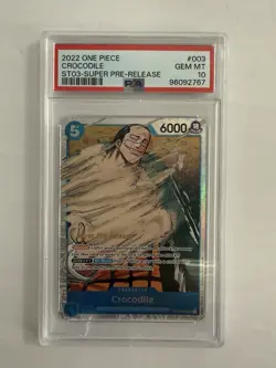 ST03-003 Crocodile Super Pre-Release One Piece Card Game PSA 10 GEM MINT - Image 1