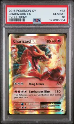 2016 POKEMON XY EVOLUTIONS #12 CHARIZARD EX PSA 10 - Image 1