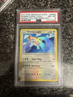Shining Lugia SM82 Promo Holo , PSA 8 Pokemon TCG - Image 1