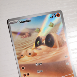 Sandile 216/198 Pokemon Scarlet & Violet Base Set Illustration Rare Full Art NM - Image 4