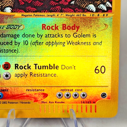 Golem 14/165 Vintage Pokemon TCG Card Reverse Holo Rare Expedition Base Set NM - Image 5