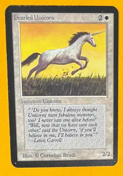 MTG PEARLED UNICORN Alpha (OldManMTG 008-403) - Image 1
